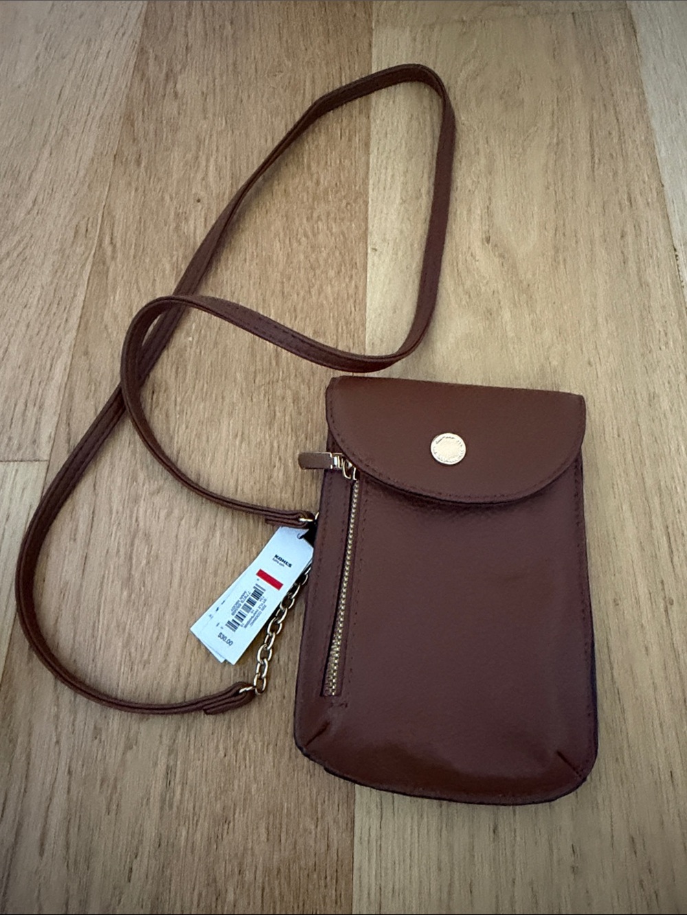 Apt. 9 Brown Crossbody Phone Pouch with Front Zip